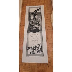 NKOTB Donnie Wahlberg fabuc wall hanging 5' 7.5 inches x 11.5 in 1990 collectibl